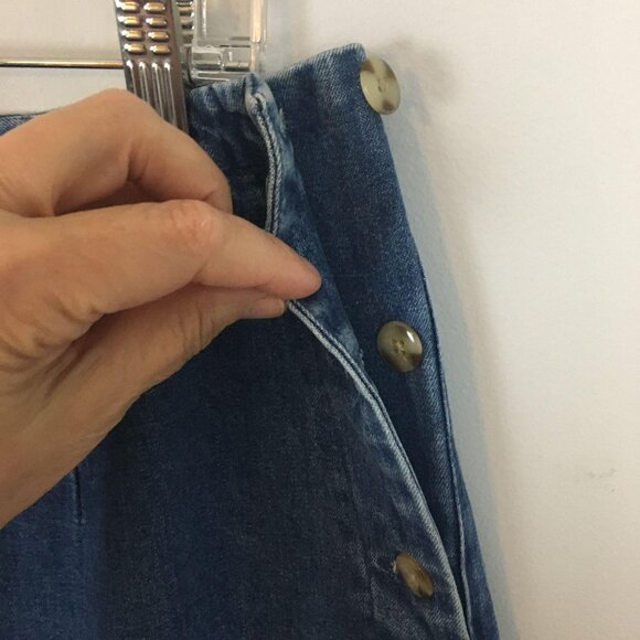 Vintage Eddie Bauer Heritage Denim Midi Skirt NWT 14P Classic Western Straight - Picture 3 of 10